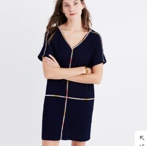 Madewell Navy embroidered easy dress NWT Size XL